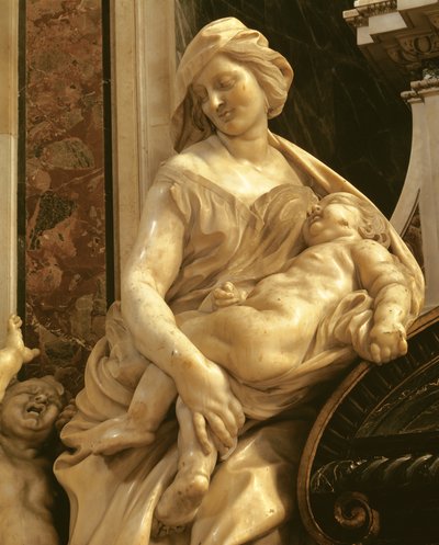 Charity, from the Tomb of Urban VIII (detail) by Gian Lorenzo Bernini